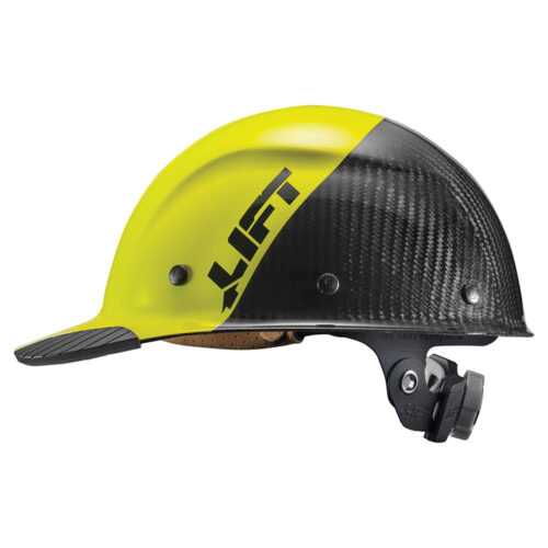 LIFT Safety DAX Fifty 50 Carbon Fiber Cap Hard Hat (HDC50C-19HC) - Yellow/Black