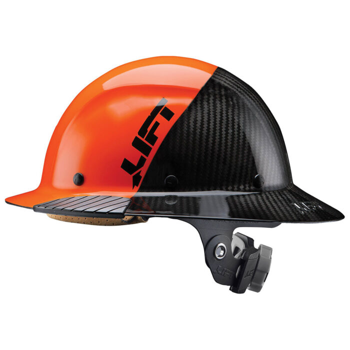 LIFT Safety DAX Fifty 50 Carbon Fiber Full Brim Hard Hat (HDF50C-19OC) - Orange/Black